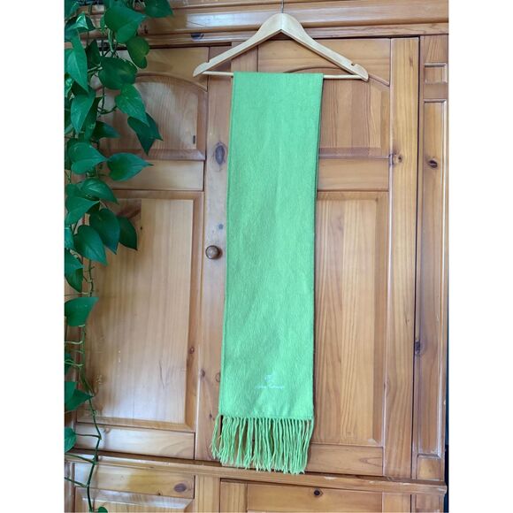 ALPACA CAMARGO Scarf / Wrap W 9”X L 64” Lime - Picture 2 of 7